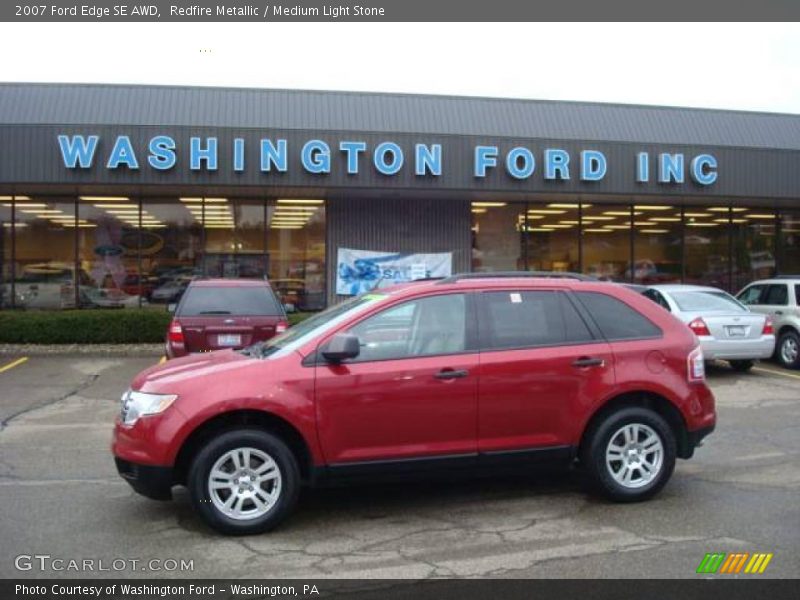Redfire Metallic / Medium Light Stone 2007 Ford Edge SE AWD