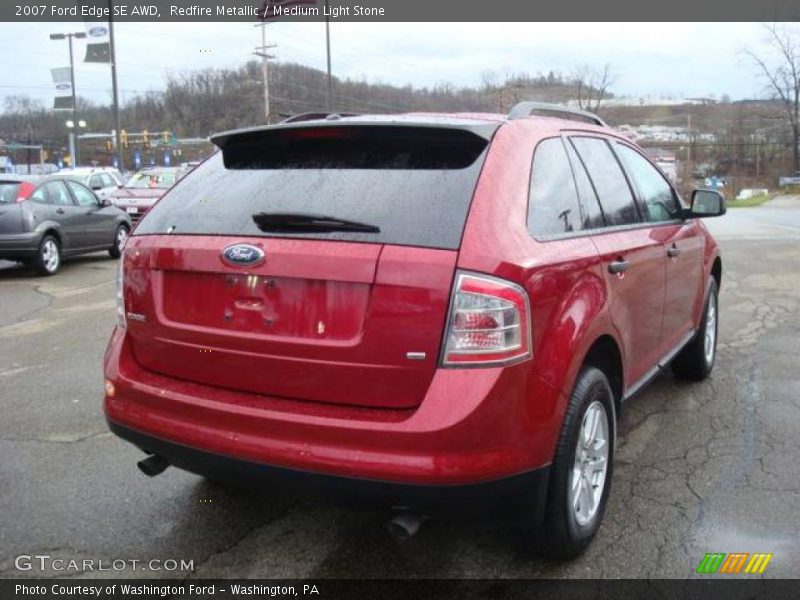 Redfire Metallic / Medium Light Stone 2007 Ford Edge SE AWD