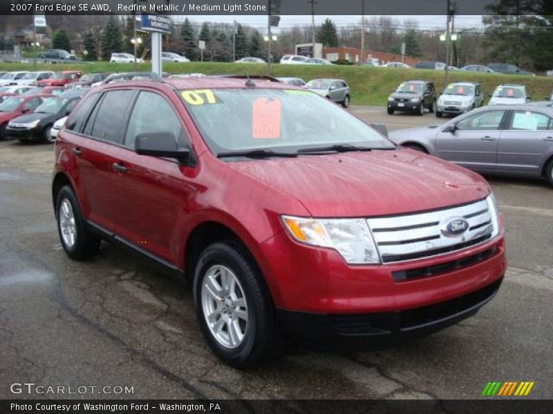 Redfire Metallic / Medium Light Stone 2007 Ford Edge SE AWD