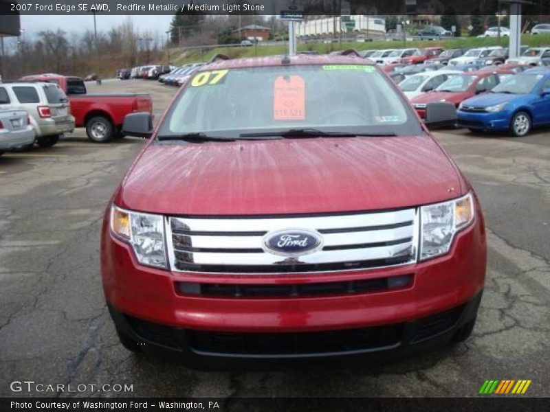 Redfire Metallic / Medium Light Stone 2007 Ford Edge SE AWD