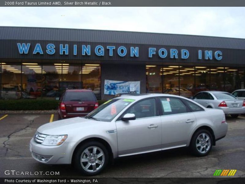 Silver Birch Metallic / Black 2008 Ford Taurus Limited AWD