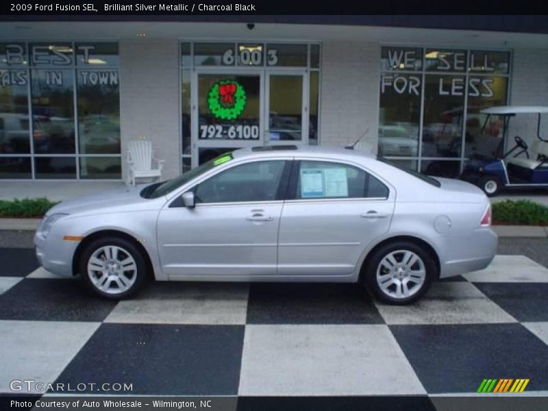 Brilliant Silver Metallic / Charcoal Black 2009 Ford Fusion SEL