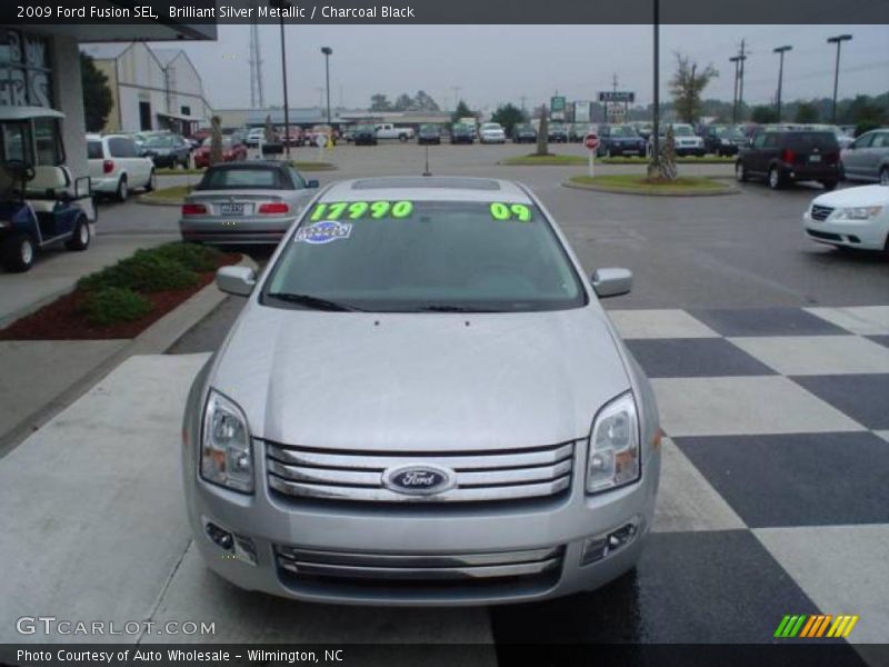 Brilliant Silver Metallic / Charcoal Black 2009 Ford Fusion SEL