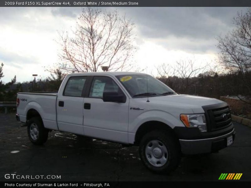 Oxford White / Stone/Medium Stone 2009 Ford F150 XL SuperCrew 4x4