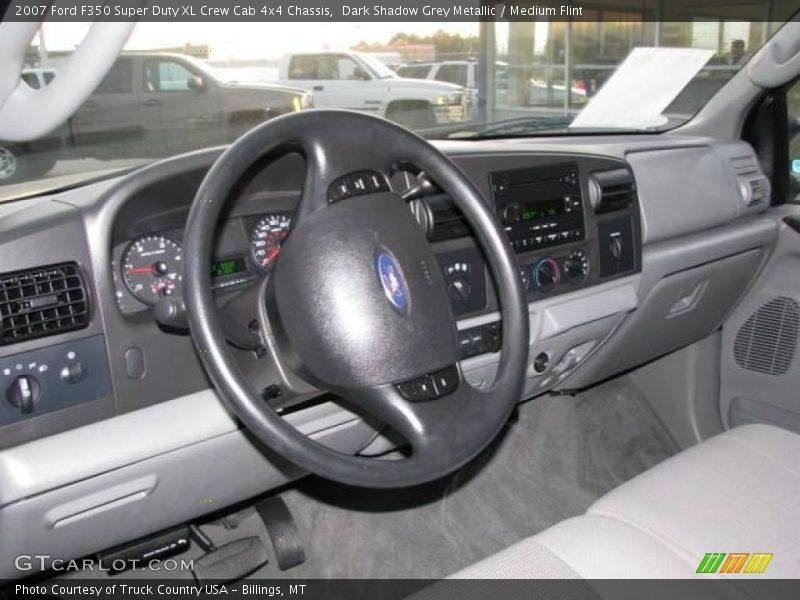Dark Shadow Grey Metallic / Medium Flint 2007 Ford F350 Super Duty XL Crew Cab 4x4 Chassis
