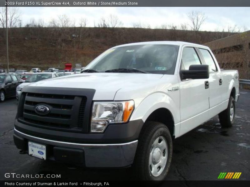 Oxford White / Stone/Medium Stone 2009 Ford F150 XL SuperCrew 4x4