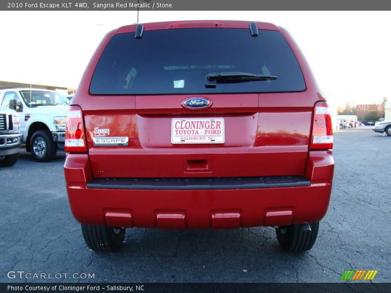 Sangria Red Metallic / Stone 2010 Ford Escape XLT 4WD