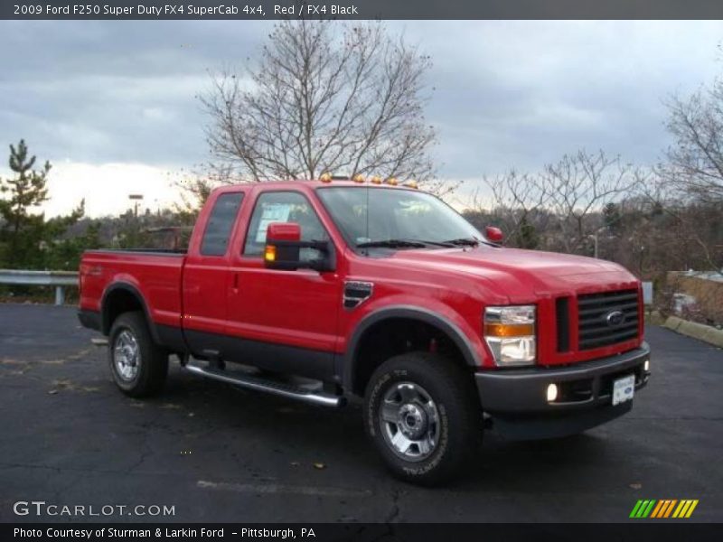 Red / FX4 Black 2009 Ford F250 Super Duty FX4 SuperCab 4x4