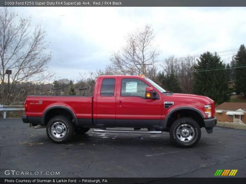 Red / FX4 Black 2009 Ford F250 Super Duty FX4 SuperCab 4x4
