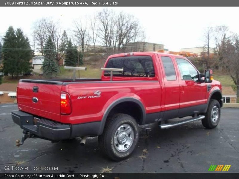 Red / FX4 Black 2009 Ford F250 Super Duty FX4 SuperCab 4x4