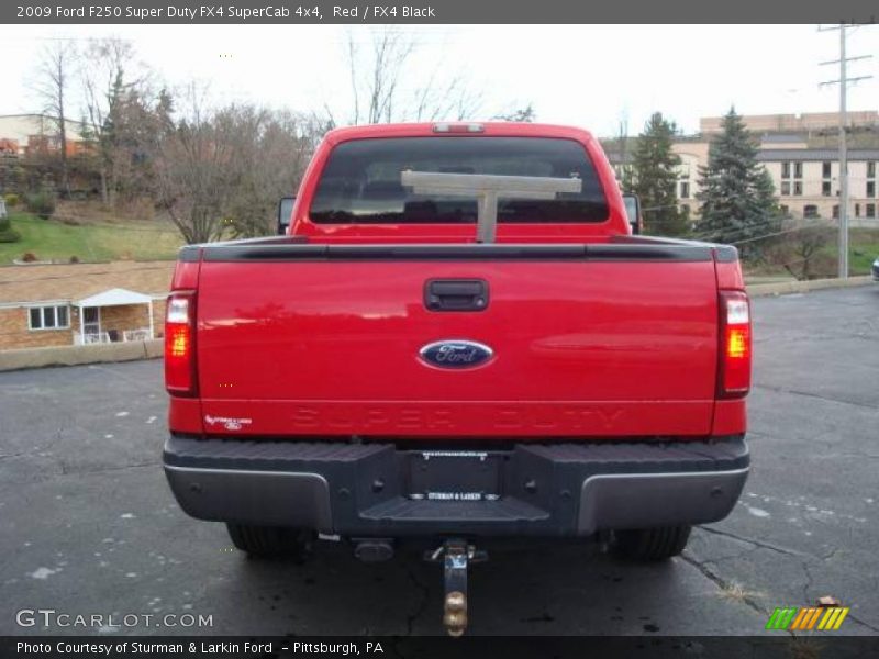 Red / FX4 Black 2009 Ford F250 Super Duty FX4 SuperCab 4x4