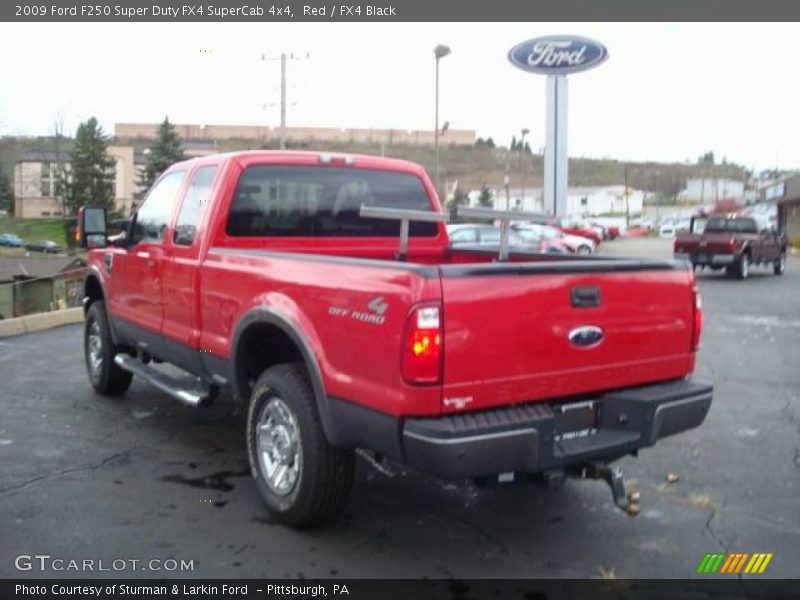 Red / FX4 Black 2009 Ford F250 Super Duty FX4 SuperCab 4x4