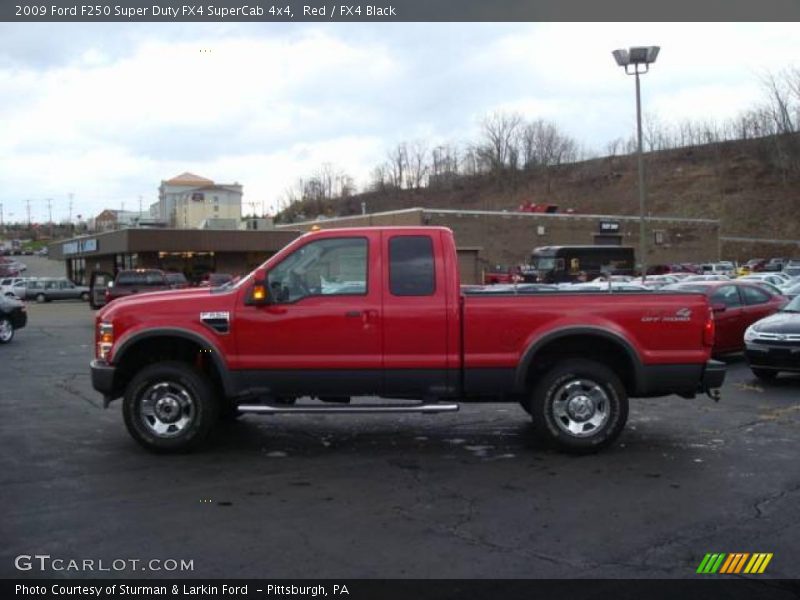 Red / FX4 Black 2009 Ford F250 Super Duty FX4 SuperCab 4x4