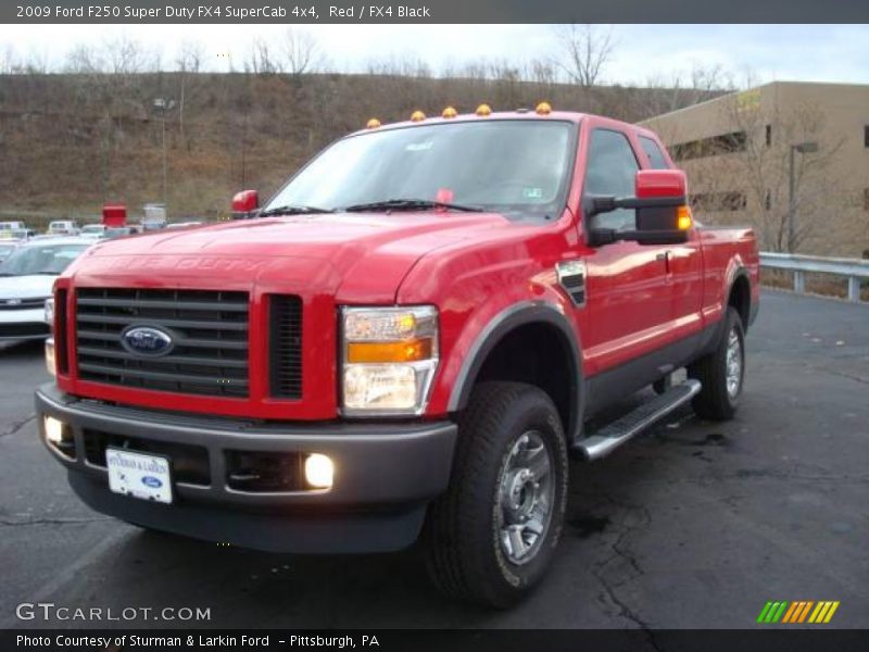 Red / FX4 Black 2009 Ford F250 Super Duty FX4 SuperCab 4x4