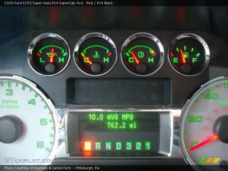 Red / FX4 Black 2009 Ford F250 Super Duty FX4 SuperCab 4x4