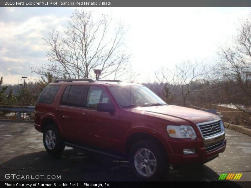 Sangria Red Metallic / Black 2010 Ford Explorer XLT 4x4
