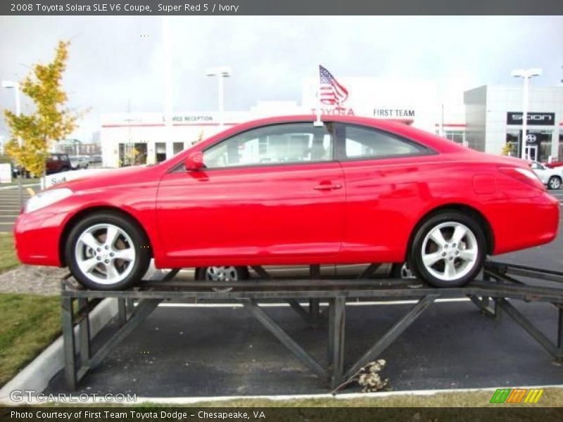 Super Red 5 / Ivory 2008 Toyota Solara SLE V6 Coupe