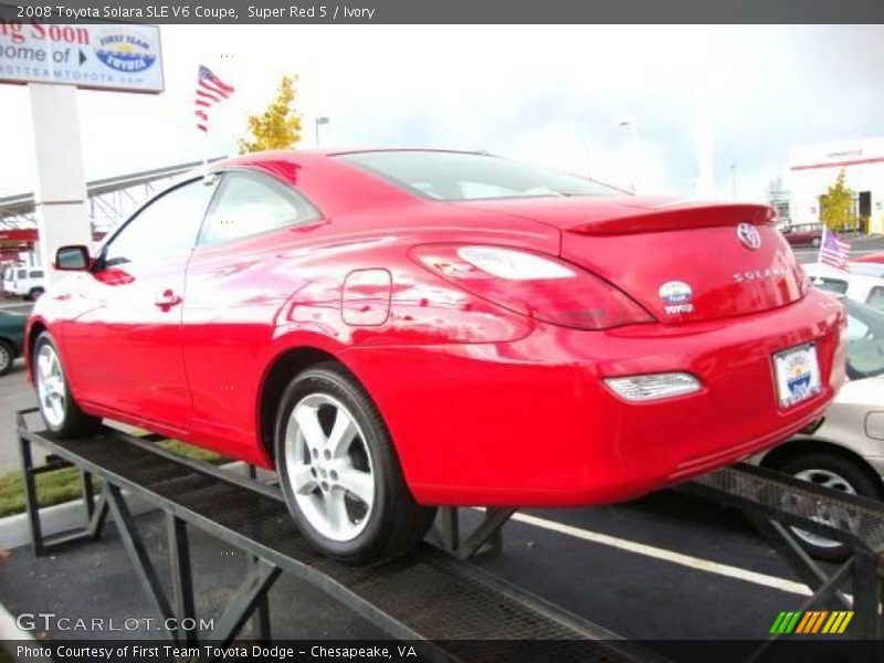 Super Red 5 / Ivory 2008 Toyota Solara SLE V6 Coupe