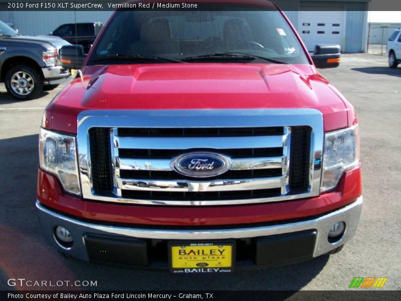 Vermillion Red / Medium Stone 2010 Ford F150 XLT SuperCrew