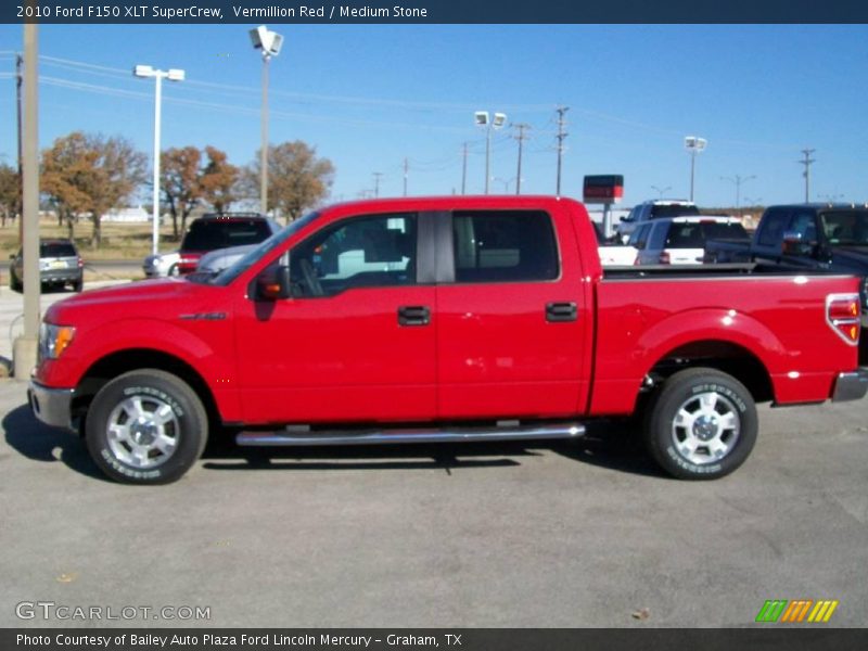 Vermillion Red / Medium Stone 2010 Ford F150 XLT SuperCrew