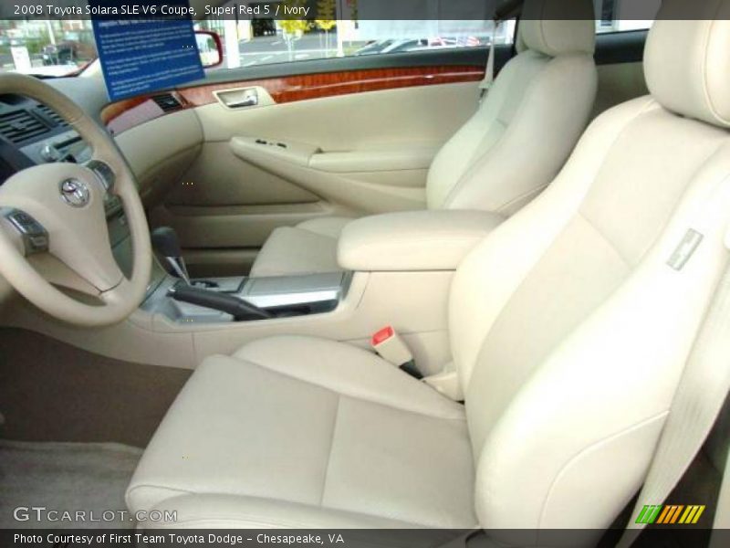 Super Red 5 / Ivory 2008 Toyota Solara SLE V6 Coupe