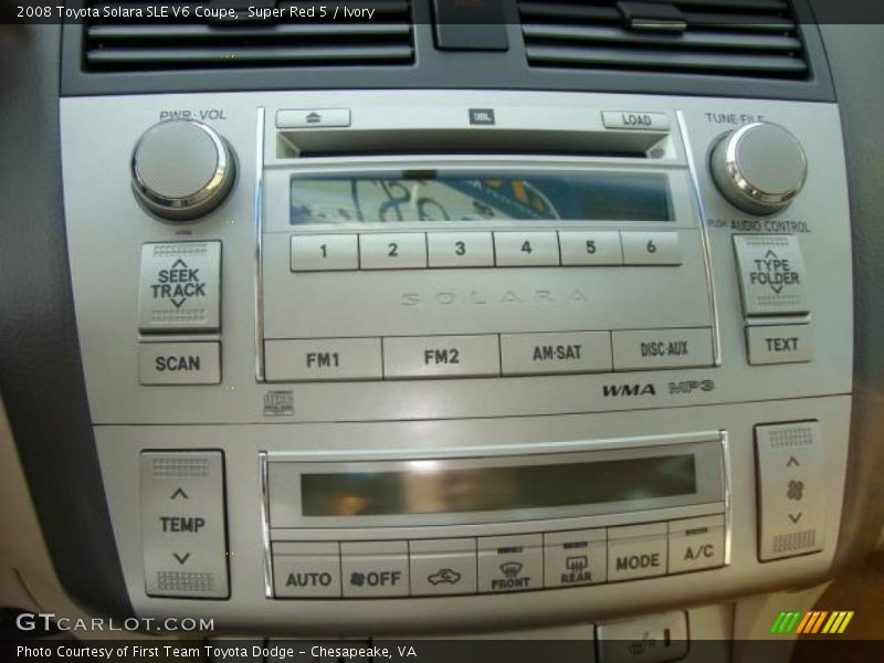 Super Red 5 / Ivory 2008 Toyota Solara SLE V6 Coupe