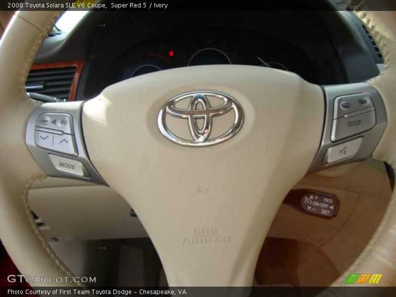 Super Red 5 / Ivory 2008 Toyota Solara SLE V6 Coupe