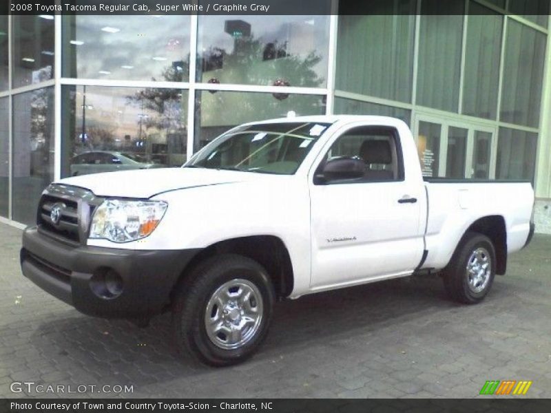 Super White / Graphite Gray 2008 Toyota Tacoma Regular Cab