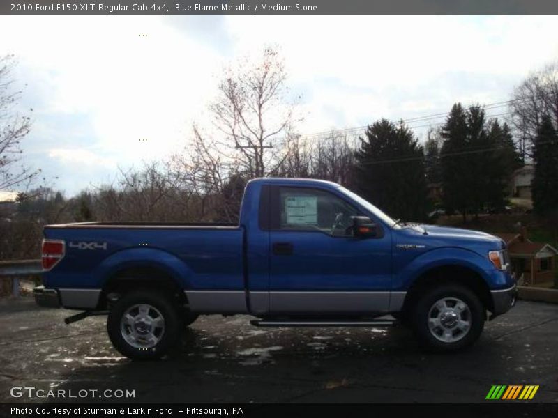 Blue Flame Metallic / Medium Stone 2010 Ford F150 XLT Regular Cab 4x4