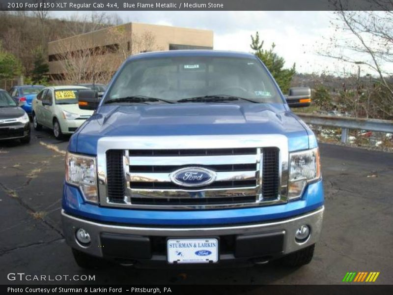 Blue Flame Metallic / Medium Stone 2010 Ford F150 XLT Regular Cab 4x4