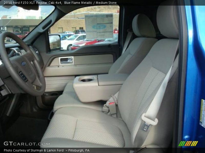 Blue Flame Metallic / Medium Stone 2010 Ford F150 XLT Regular Cab 4x4