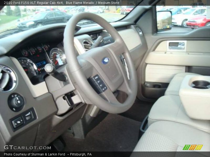 Blue Flame Metallic / Medium Stone 2010 Ford F150 XLT Regular Cab 4x4