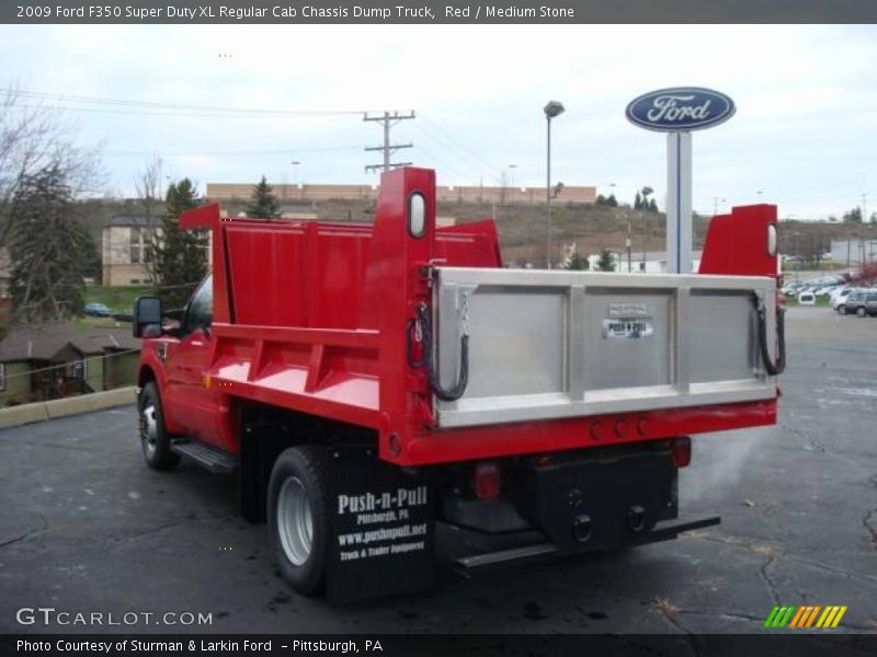 Red / Medium Stone 2009 Ford F350 Super Duty XL Regular Cab Chassis Dump Truck