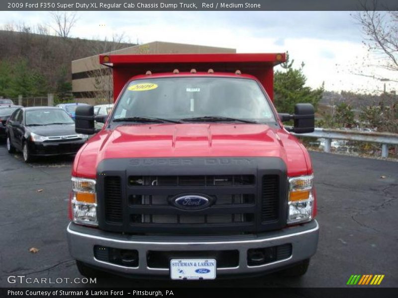 Red / Medium Stone 2009 Ford F350 Super Duty XL Regular Cab Chassis Dump Truck