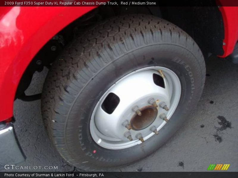Red / Medium Stone 2009 Ford F350 Super Duty XL Regular Cab Chassis Dump Truck