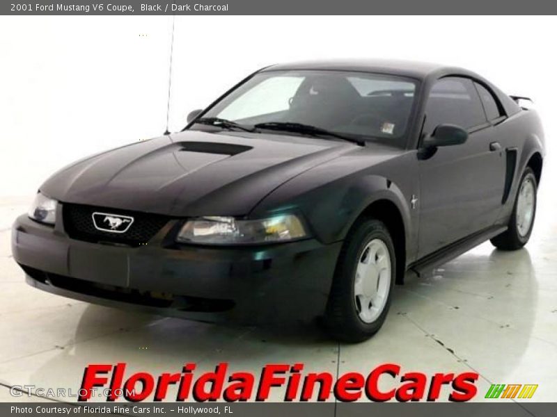 Black / Dark Charcoal 2001 Ford Mustang V6 Coupe