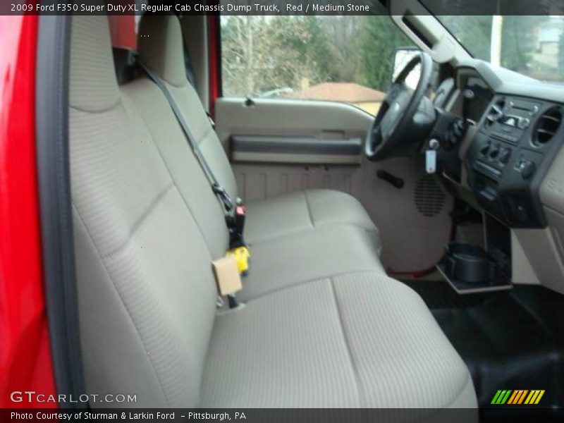 Red / Medium Stone 2009 Ford F350 Super Duty XL Regular Cab Chassis Dump Truck