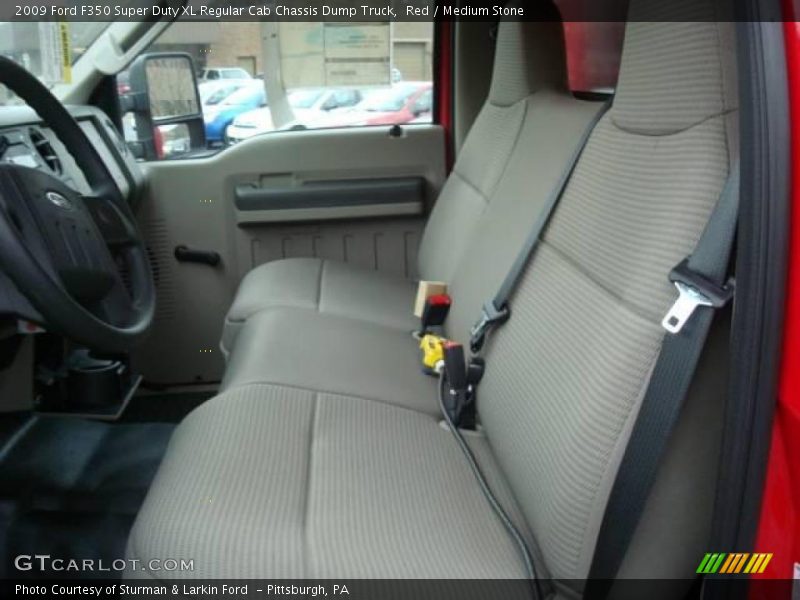 Red / Medium Stone 2009 Ford F350 Super Duty XL Regular Cab Chassis Dump Truck