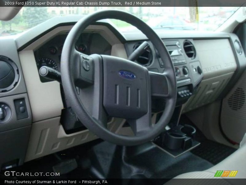 Red / Medium Stone 2009 Ford F350 Super Duty XL Regular Cab Chassis Dump Truck