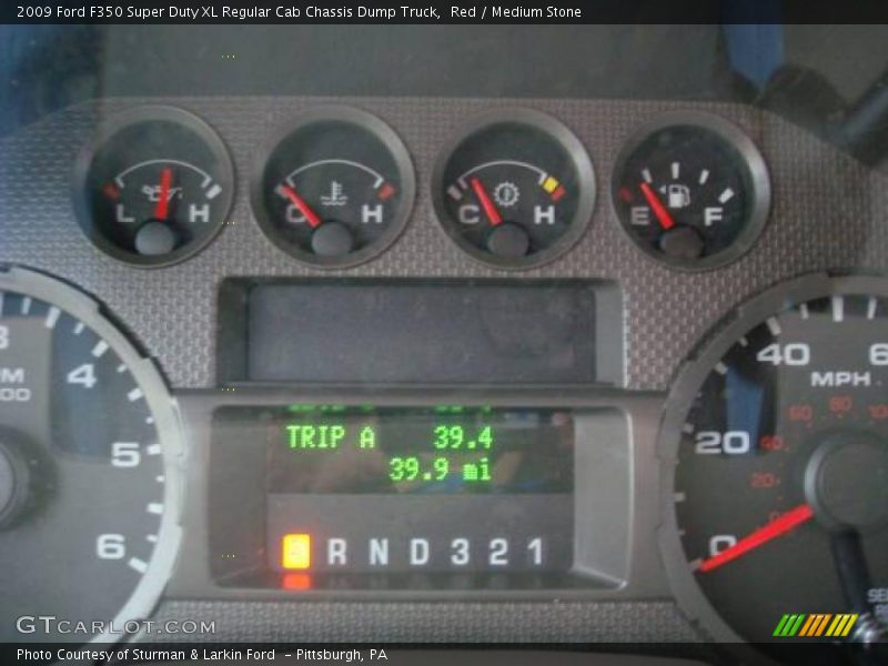 Red / Medium Stone 2009 Ford F350 Super Duty XL Regular Cab Chassis Dump Truck