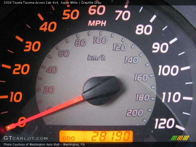 Super White / Graphite Gray 2009 Toyota Tacoma Access Cab 4x4