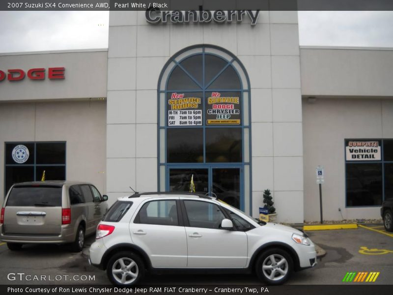 Pearl White / Black 2007 Suzuki SX4 Convenience AWD