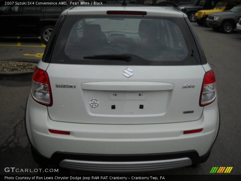 Pearl White / Black 2007 Suzuki SX4 Convenience AWD
