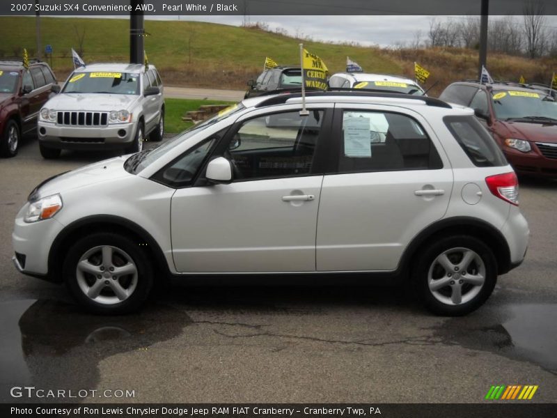 Pearl White / Black 2007 Suzuki SX4 Convenience AWD