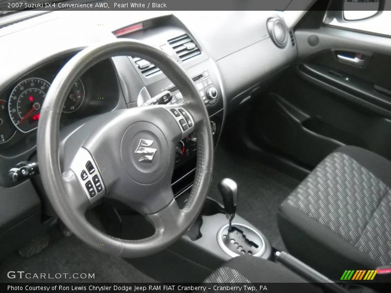 Pearl White / Black 2007 Suzuki SX4 Convenience AWD