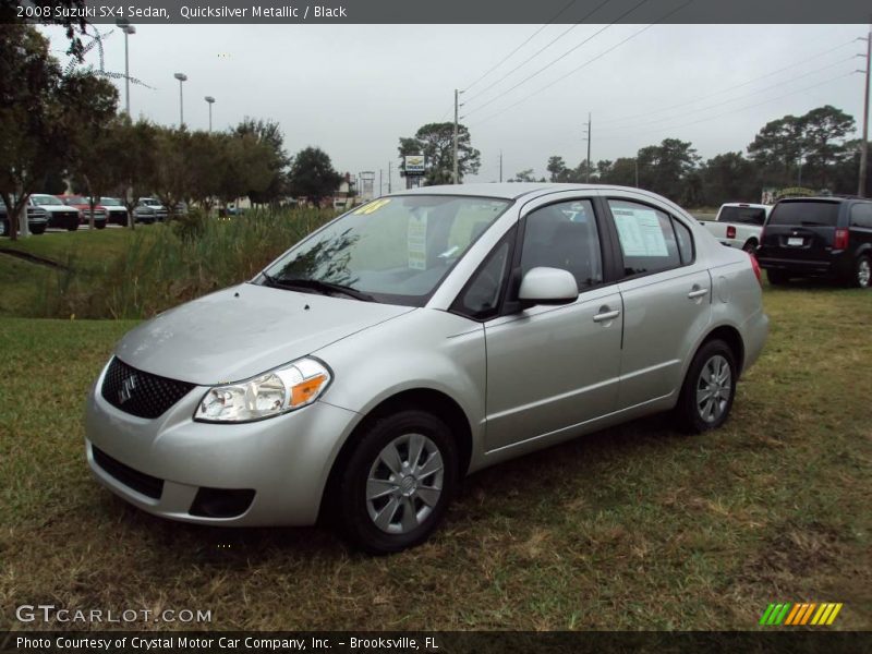 Quicksilver Metallic / Black 2008 Suzuki SX4 Sedan