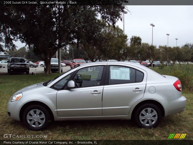 Quicksilver Metallic / Black 2008 Suzuki SX4 Sedan