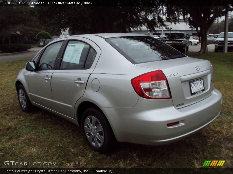 Quicksilver Metallic / Black 2008 Suzuki SX4 Sedan