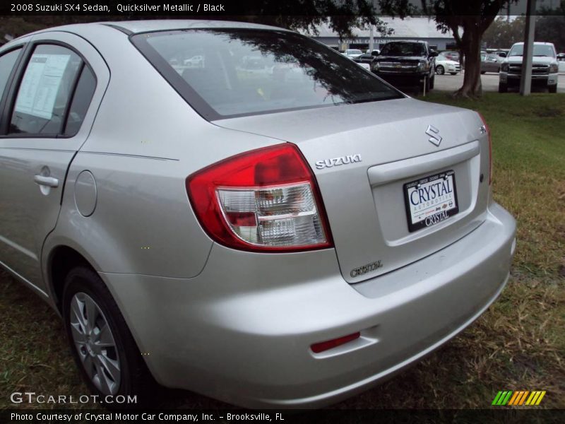 Quicksilver Metallic / Black 2008 Suzuki SX4 Sedan