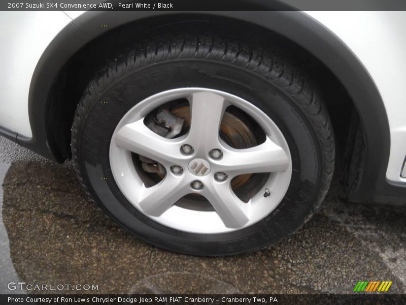 Pearl White / Black 2007 Suzuki SX4 Convenience AWD